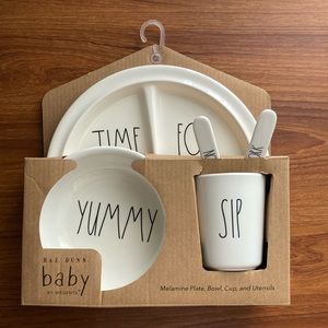 NWT Rae Dunn Baby by Magenta 5 Piece Melamine Plate Set